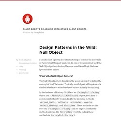 Design Patterns in the Wild: Null Object