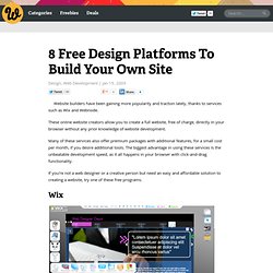 8 Free Design Platforms To Build Your Own Site