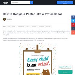 How to Design a Poster Like a Professional
