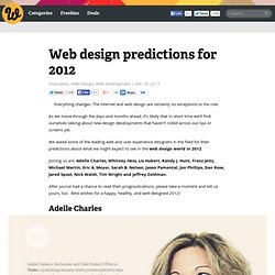 Web design predictions for 2012