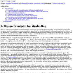 5. Design Principles for Wayfinding