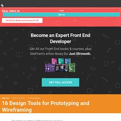 16 Design Tools for Prototyping and Wireframing Article