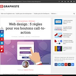 Web design : 5 règles pour vos boutons call-to-action