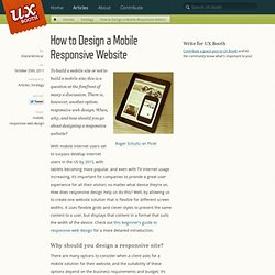How to Design a Mobile Responsive Website