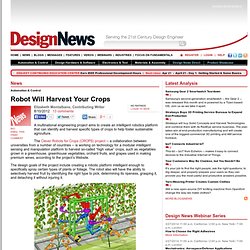 News - Robot Will Harvest Your Crops