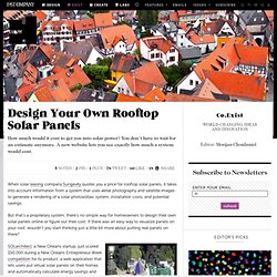 Design Your Own Rooftop Solar Panels