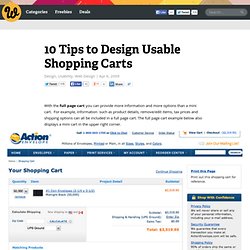 10 Tips to Design Usable Shopping Carts