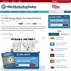 12 Web Design Blogs You Should Follow