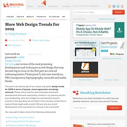 More Web Design Trends For 2009