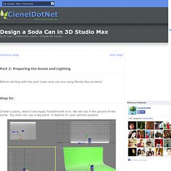 Design a Soda Can in 3D Studio Max