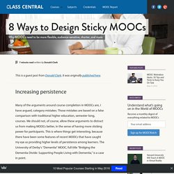 8 Ways to Design Sticky MOOCs