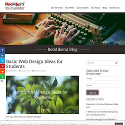 Basic Web Design Ideas for Students - RedAlkemi