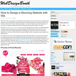 How to Design a Stunning Website with Wix