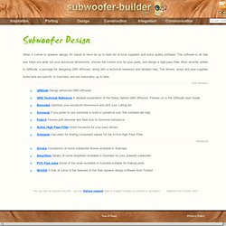 Design at Subwoofer-Builder.com