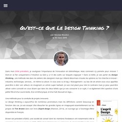 Qu'est-ce que le design thinking ? - Nicolas Beudon