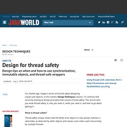 Design for thread safety