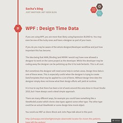 WPF : Design Time Data « Sacha's blog