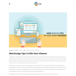 Web Design Tips To Win Over Viewers