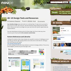 40+ UI Design Tools and Resources