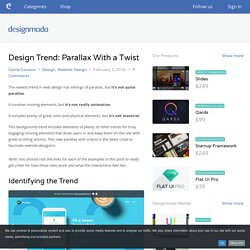 Design Trend: Parallax With a Twist