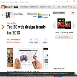 Top 20 web design trends for 2013