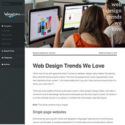 Web design trends we love – Weavora