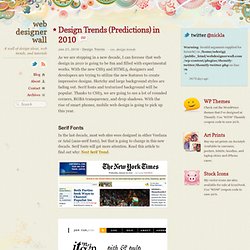 Design Trends (Predictions) in 2010