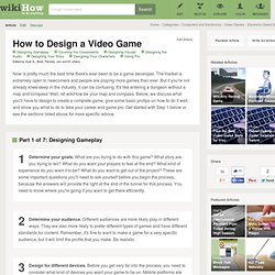 How to Design a Video Game