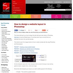 How to design a website layout in Photoshop