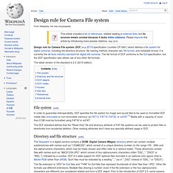 Design rule for Camera File system