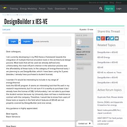 DesignBuilder x IES-VE