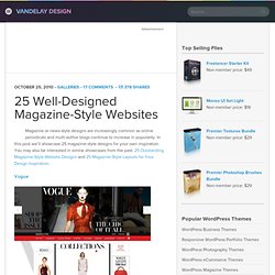 25 Well-Designed Magazine-Style Websites