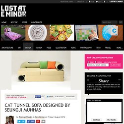 Cat tunnel sofa designed by Seungji Munhas
