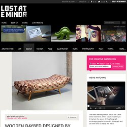 Wooden daybed designed by Elisa Strozyk