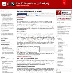 The Web Designer’s Guide to Acrobat – The PDF Developer Junkie Blog