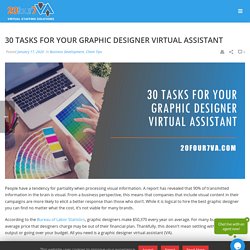 30 Tasks for Your Graphic Designer Virtual Assistant - 20four7VA