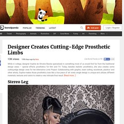 Designer Creates Cutting-Edge Prosthetic Limbs