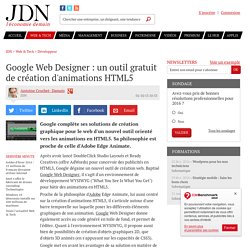 Google Web Designer : un outil gratuit de création d'animations HTML5