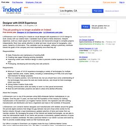 Designer with UI/UX Experience job - LA Showroom.com, Inc. - Los Angeles, CA