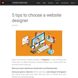 5 tips to choose a website designer