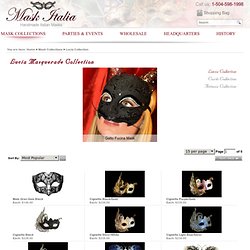 Lucia Italian Mask Collection Mask Artwork Collections for masquerade balls, costume balls, mardi gras masks,carnival masks.