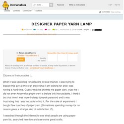 Designer Paper Yarn Lamp