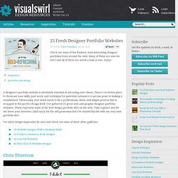 25 Fresh Designer Portfolio Websites