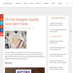 25 Free Designer-Quality Sans-Serif Fonts
