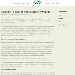 Designer’s guide to first Responsive Website