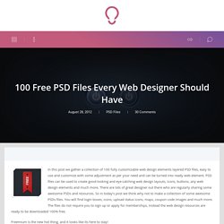 100 Free PSD Files Every Web Designer Should Have