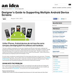 Designer’s Guide to Supporting Multiple Android Device Screens