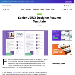 UX Designer Resume Template & Guide