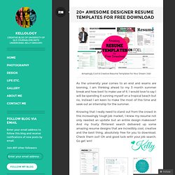 20+ Awesome Designer Resume Templates for Free Download