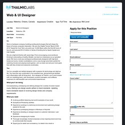 Web & UI Designer - Thalmic Labs - Job Board